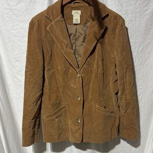 L.L. Bean Women's Tan Corduroy Blazer